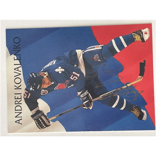 Quebec Nordiques Andrei Kovalenko 1993 Pro Set #223 signed trading card