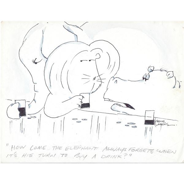 Eugene M. Myers hand drawn and signed sketch