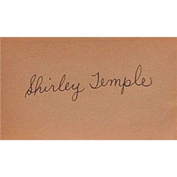 Shirley Temple signature slip
