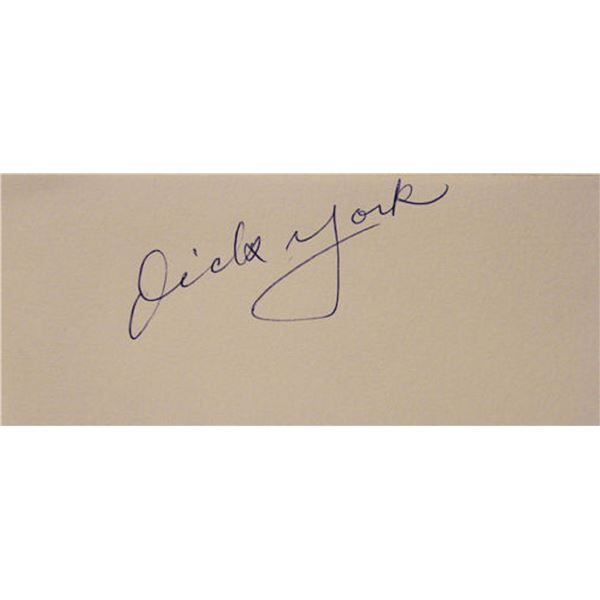 Bewitched Dick York signature slip