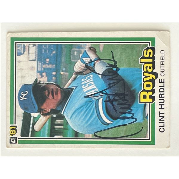 Kansas City Royals Clint Hurdle signed 1981 Donruss trading card