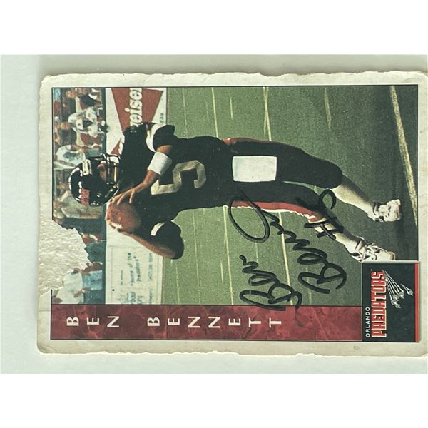 Orlando Predators Ben Bennett 1994 Pioneer #5 signed trading card
