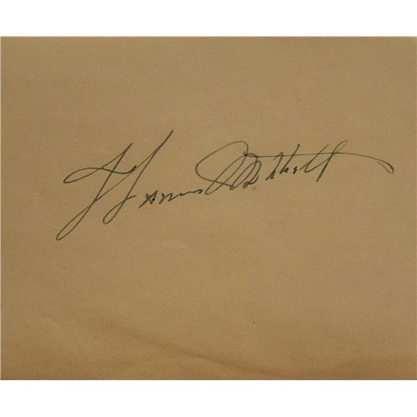 Gone With The Wind Thomas Mitchell signature slip