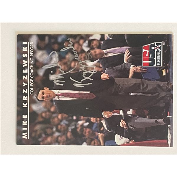 NCAA Coach Mike Krzyzewski 1992 Skybox #96 signed trading card