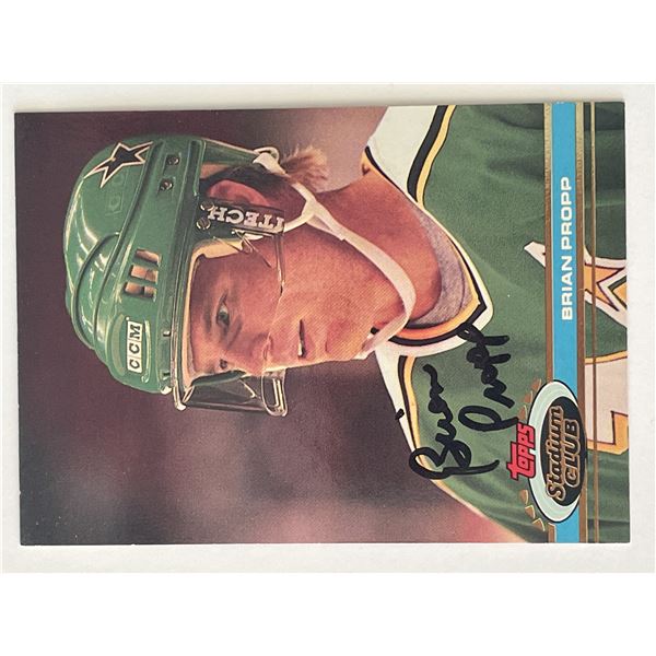 Minnesota North Stars Brian Propp 1991 Topps #237 signed trading card