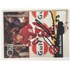 Image 1 : Detroit Red Wings Yves Racine 1991 Pro Set #54 signed trading card