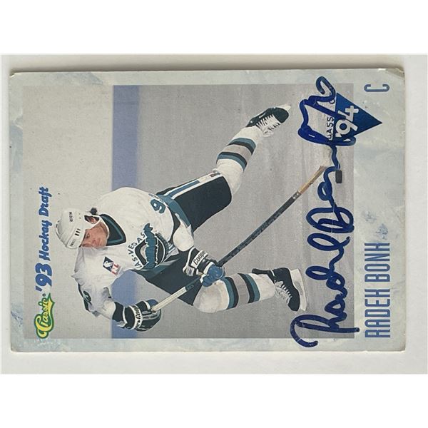 Las Vegas Thunder Radek Bonk 1993 Classic Games signed trading card