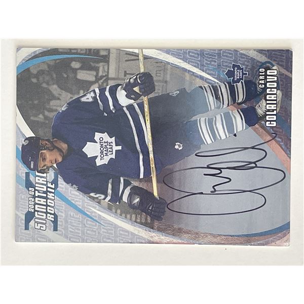 Toronto Maple Leafs Carlo Colaiacovo signed autograph card