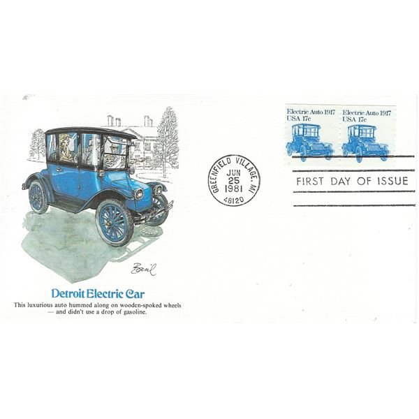 Detroit Electric Car FDC