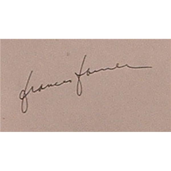 Frances Farmer signature slip