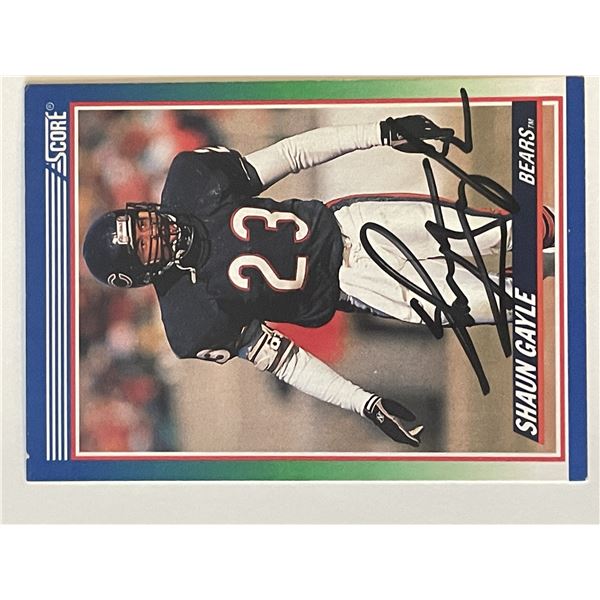 Chicago Bears Shaun Gayle 1990 Score #431 signed trading card