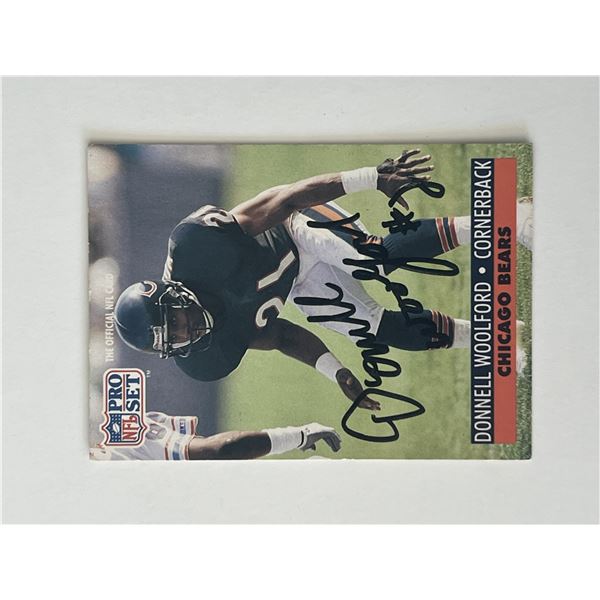 Chicago Bears Donnell Woolford 1991 #459 NFL signed trading card