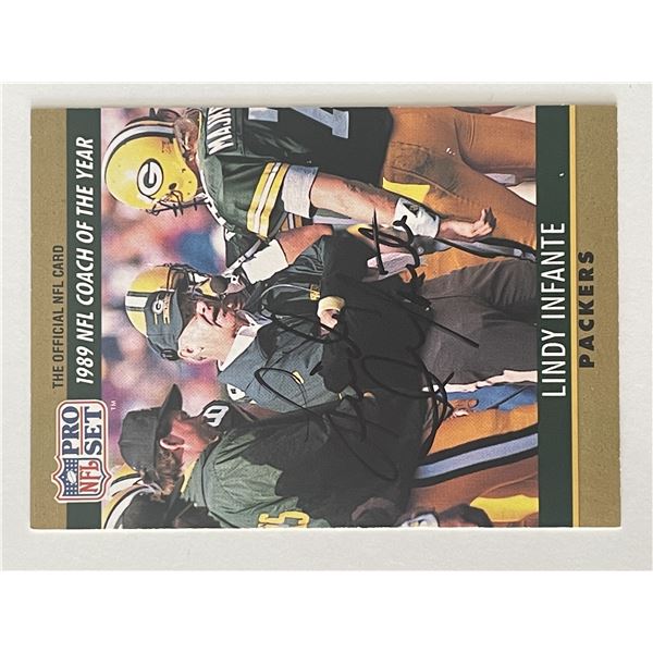 Green Bay Packers Lindy Infante signed NFL Pro Set #3 trading card