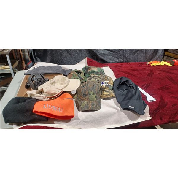 ASSORTED HATS, SNOW CLEATS