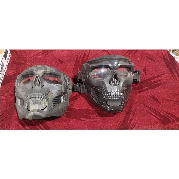 TWO HARD SHELL FACE MASKS