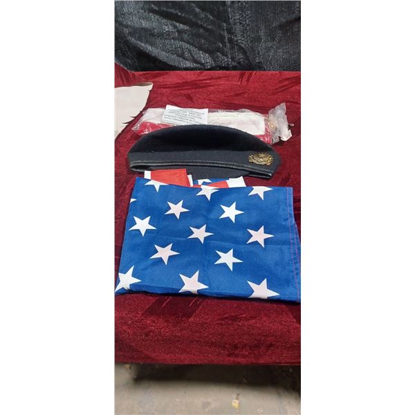 ONE CANADIAN FLAG AND ONE U.S.A FLAG AND ONE HAT