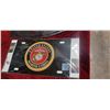 Image 2 : TWO METAL PLAQUES AND U.S MARINE CORE LICENSE PLATE HOLDER