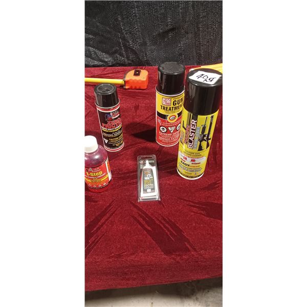 FIVE PIECE GUN LUBE AND CLEANING SUPPLIES