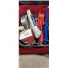 Image 1 : CARRY TRAY COMES WITH ASSORTED ROPES, TAPE, GLUE, ICE FISHING SPOON