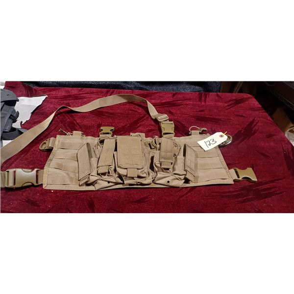 NEW BEIGE AMMO MAGAZINE TACTICAL BELT