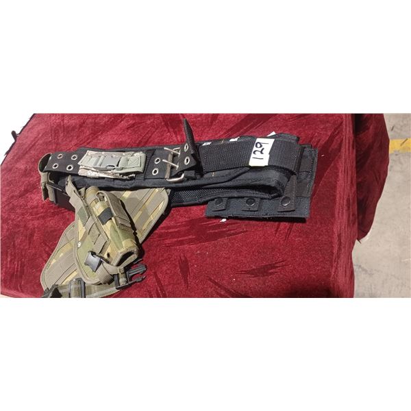 NEW: COMBAT BELT - BLACK - ADJUSTABLE - SIZE LARGE