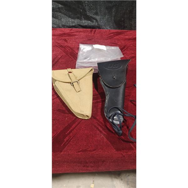 TWO HOLSTER'S ONE 1946 ARMY AND ONE NEW LEATHER