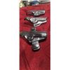 Image 1 : THREE LEATHER HOLSTER'S - BLACK