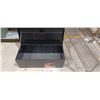 Image 1 : HEAVY DUTY BLACK METAL TOOL/FOOT LOCKER 30 X 13 X 11"