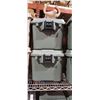 Image 1 : TWO BEIGE STORAGE BOXES 29 X 14 X 13"