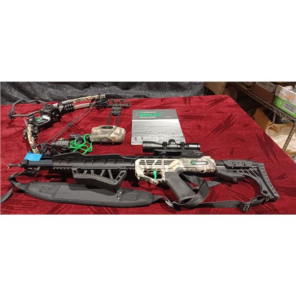 CENTER POINT AMPED 425 TAKE DOWN COMPACT CROSSBOW COMES WITH QUIVER, 4 POWER SCOPE AND SLING