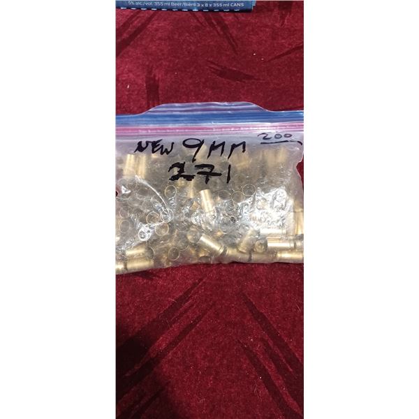 200 NEW 9MM BRASS