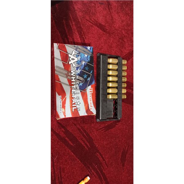 20 ROUNDS OF HORNADY WHITE TAIL .308 WIN 165GR AND 7 ROUNDS OF FEDERAL .308 AMMO GRAIN UKNOWN