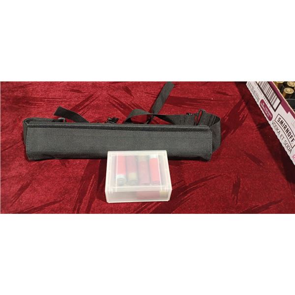 ENCLOSE SHOTGUN AMMO BELT WITH 15 12GA SLUGS AND ASSORTED AMMO