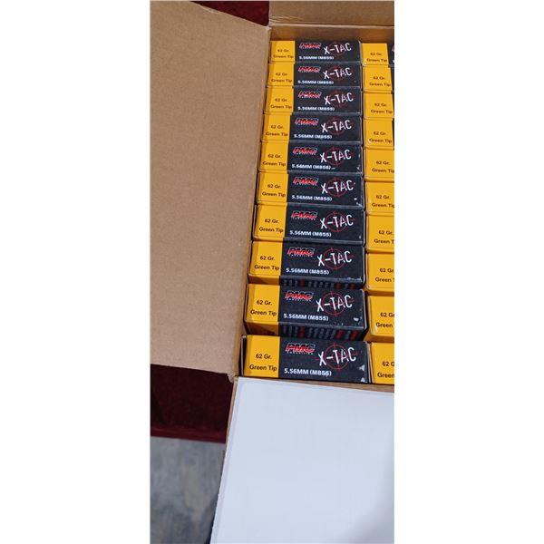 10 BOXES (200 ROUNDS) PMC - X -TAC 5.56MM 62GR GREEN TIP