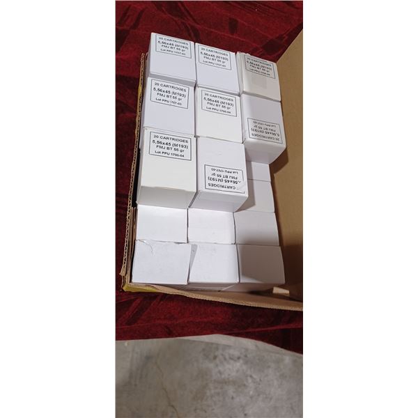 580 ROUNDS OF 5,56X45 M193 FMH BT 55GR