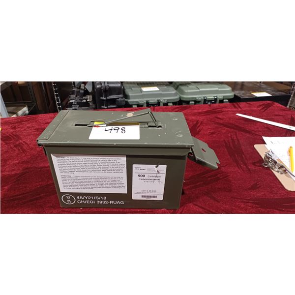 MILITARY AMMO BOX COMES WITH 900 7.62 X 39MM FMJ