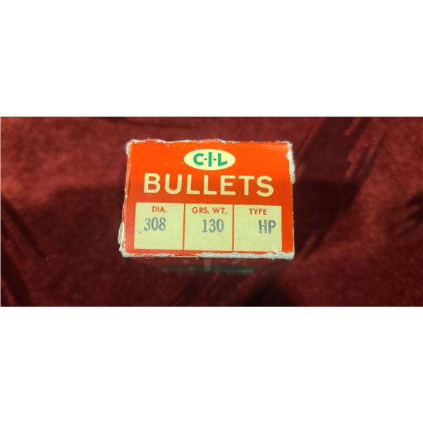 COLLECTABLE BOX OF 308 CIL 130 GR HP BULLETS