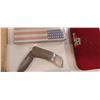 Image 8 : ASSORTED KNIVES, STONES, POCKET HEATER. CHAIN SAW REPAIR KIT