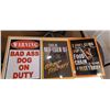 Image 1 : 3 -12"X 18" METAL OUTDOOR   SIGNS