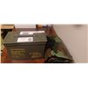 Image 1 : SMALL METAL AMMO CASE AND CAMO 6X10 TARP