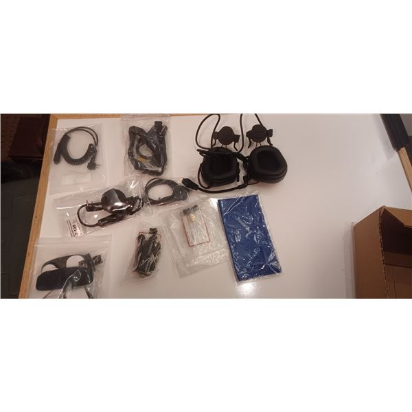 NEW HELMET MOUNTED HEAD PHONES WITH PPT SWITCH