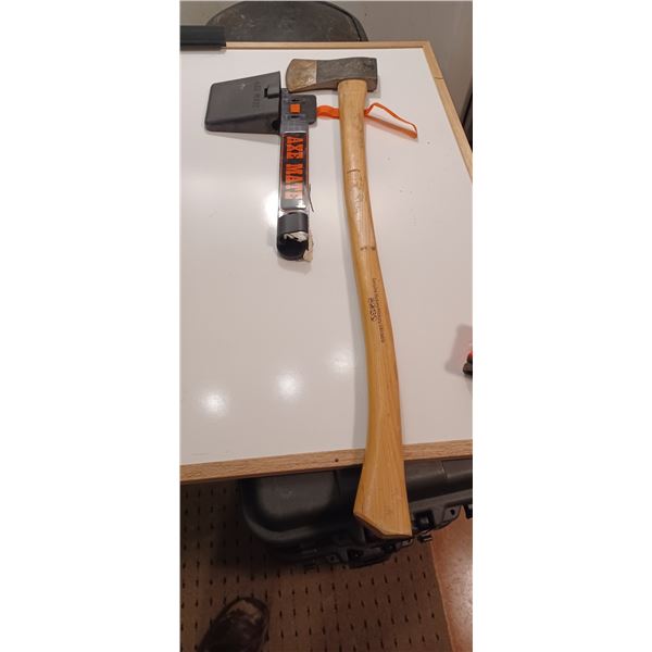 36 INCH AXE C/W AXE MATE HARD SHEATH