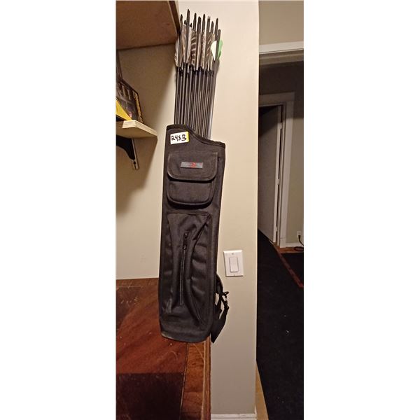 LONG BOW ARROWS AND QUIVER