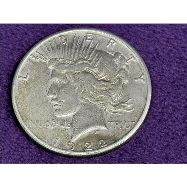 PEACE SILVER DOLLAR - 1922S