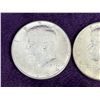 Image 2 : KENNEDY HALF DOLLARS - 1964D X 3, AND 1964