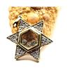 Image 10 : Star of David Pendant Featuring Floating Diamonds 14K