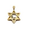 Image 3 : Star of David Pendant Featuring Floating Diamonds 14K