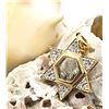 Image 4 : Star of David Pendant Featuring Floating Diamonds 14K