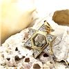 Image 5 : Star of David Pendant Featuring Floating Diamonds 14K