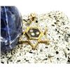 Image 7 : Star of David Pendant Featuring Floating Diamonds 14K